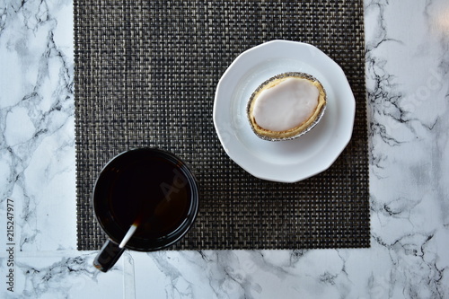 Mazariner and black cofee (Swedish almond tart)