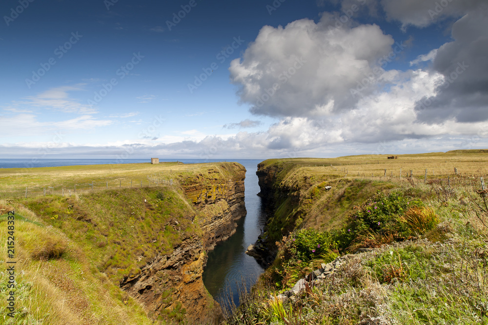 burn of swannay, coast mainland orkney islands, scotland