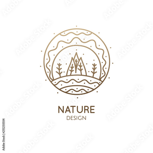 Nature linear logo landscape