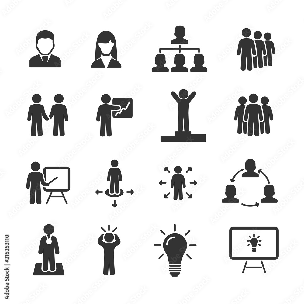 Vector image set of business people icons. Vector image set of business people icons.