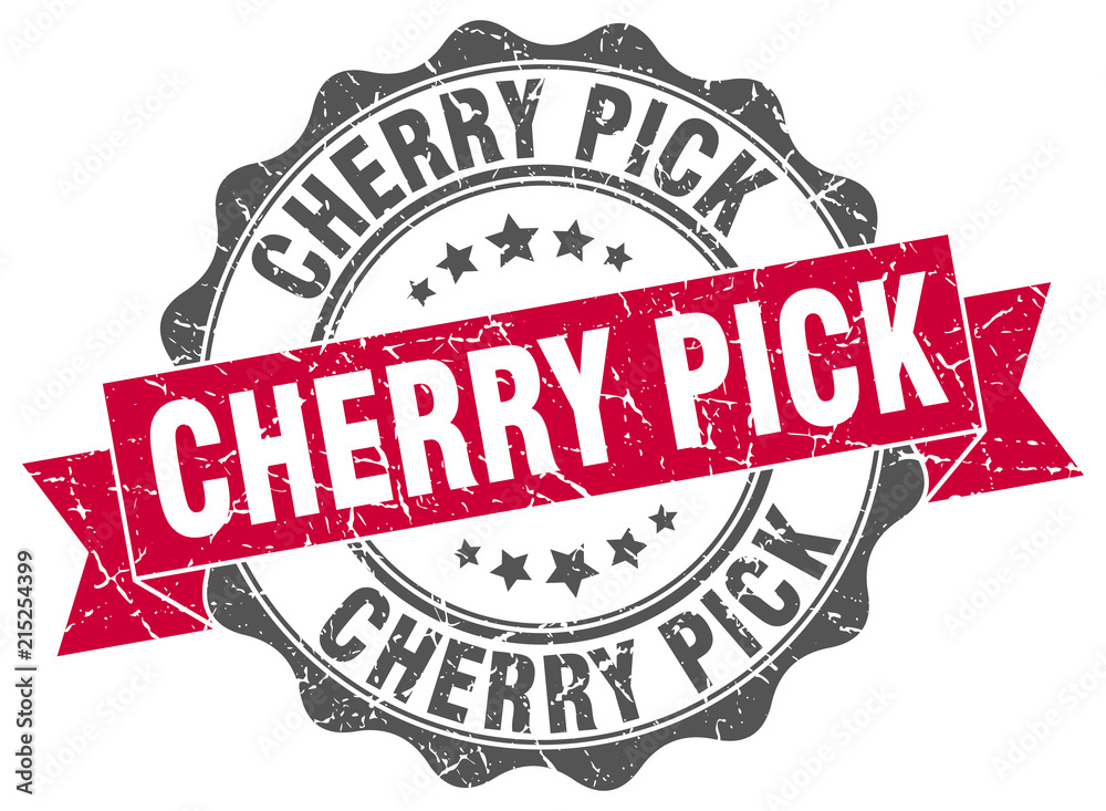 Obraz premium cherry pick stamp. sign. seal