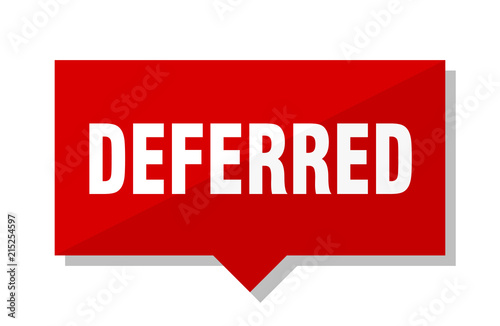 deferred red tag