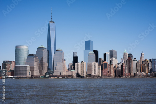 New York City skyline with Freadom Tower during the day