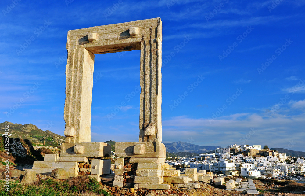 Scenic view of Naxos town, Cyclades