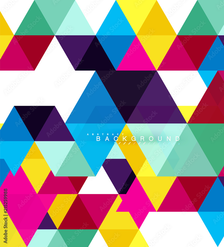 Multicolored triangles abstract background, mosaic tiles concept Multicolored triangles abstract background, mosaic tiles concept