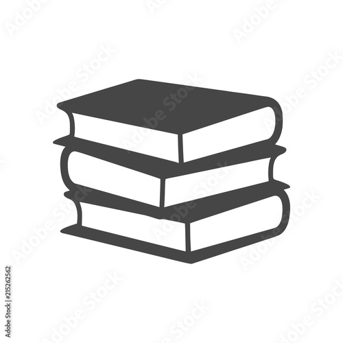 Simple vector book icon or logo