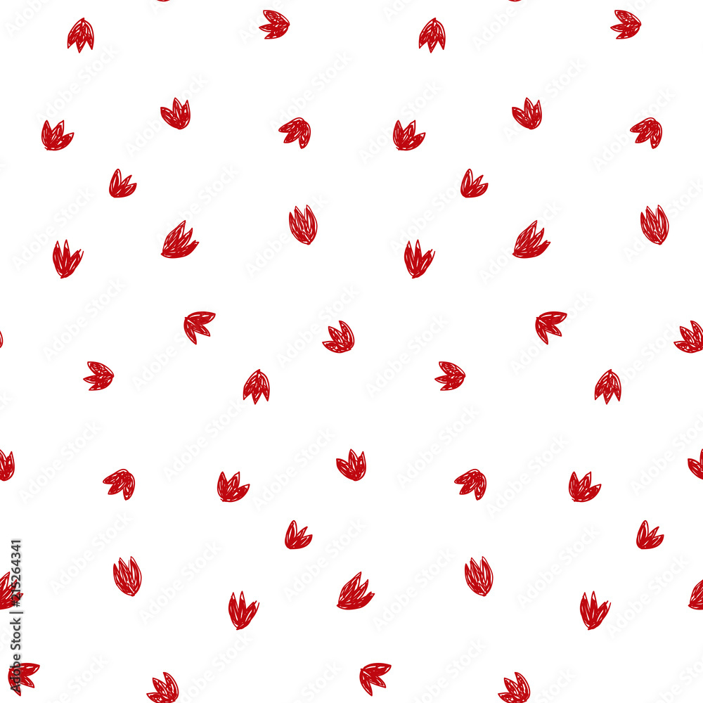 Seamless floral tulip pattern