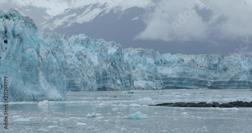 Hubbard Glacier, Alaska. One of the most beautiful places on earth. The blue color is the oxygen inside the glacier for thousands of years.