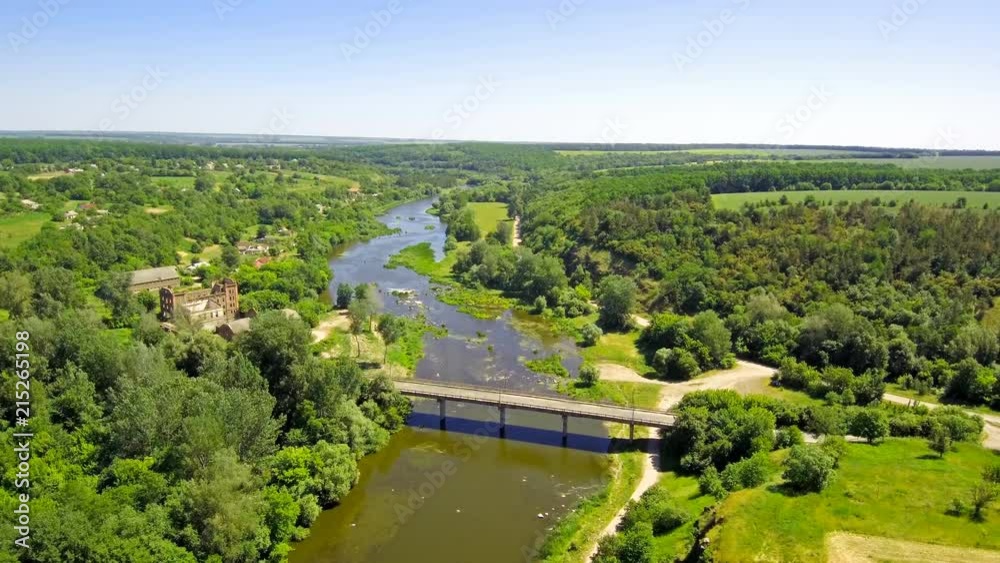 beautiful nature the drone flew over a meandering river in the canyon beautiful nature the drone flew over a meandering river in the canyon