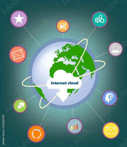 vector graphics with the Internet cloud, the world's repository on the planet with footnotes of all kinds of information storage