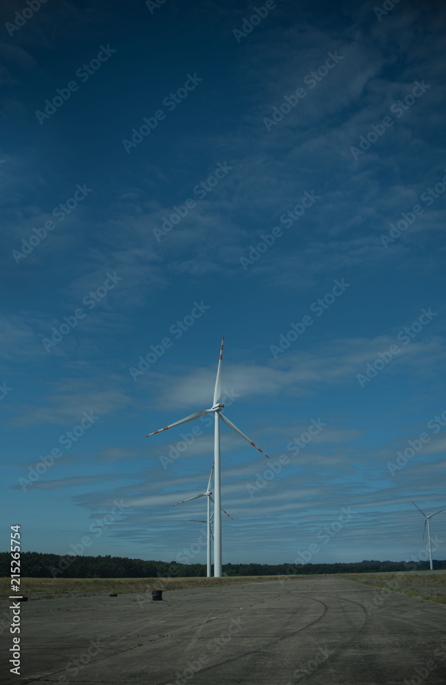 windmill on the sky background