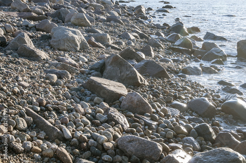 Rocky coastline on Gooseberry Neck photo