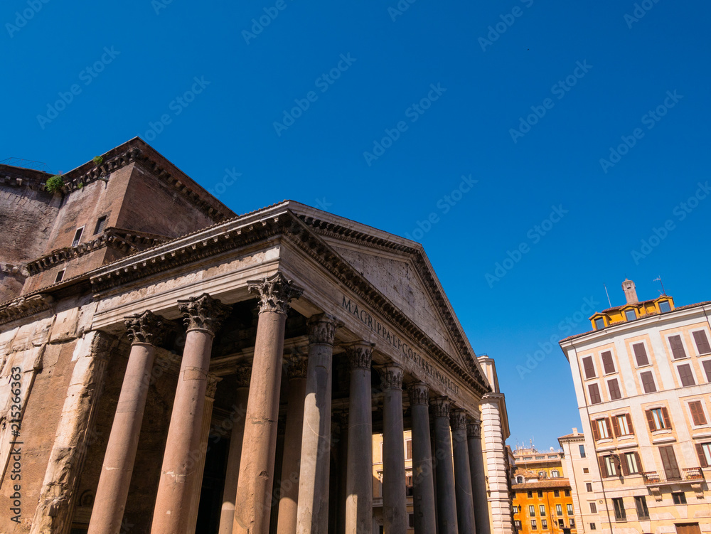 view on the Pantheon in Rome, Italy