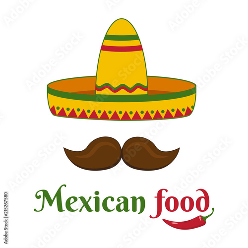 Mexican food. Colorful banner. Vector illustration