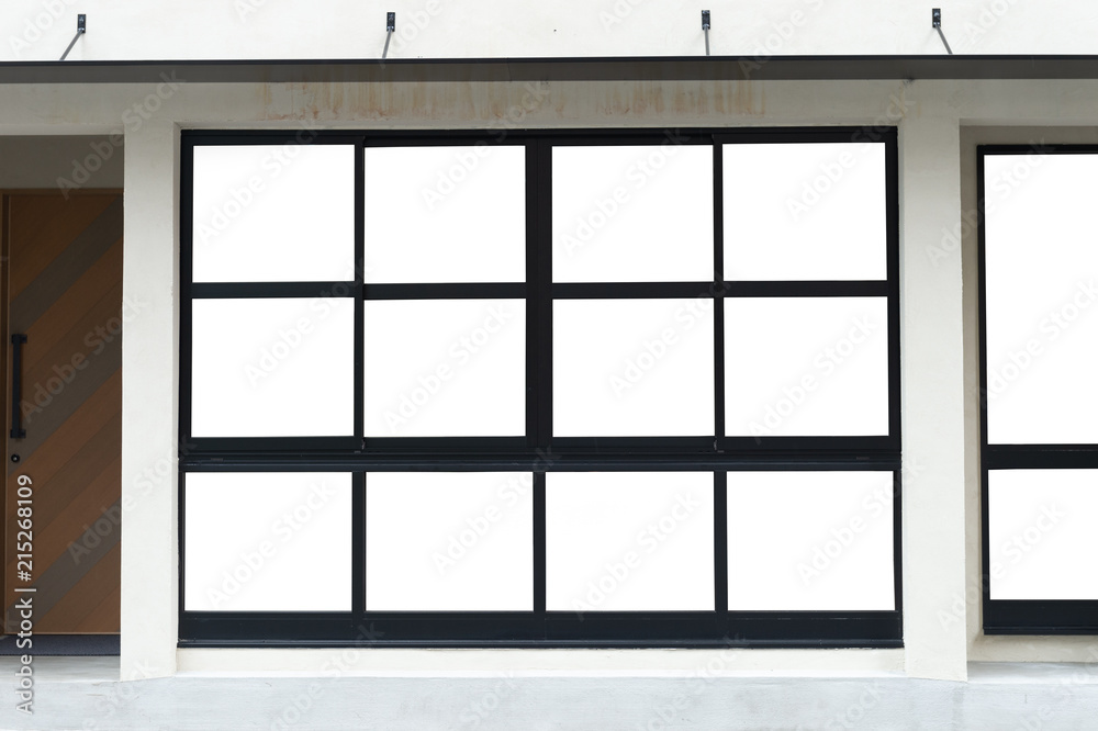 Shop Boutique Store Front with Big Window and Place for Name Shop Boutique Store Front with Big Window and Place for Name