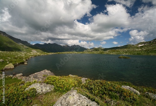 Fototapeta Naklejka Na Ścianę i Meble -  Valley of five lakes in Arkhyz. Zagedanskiy ridge.