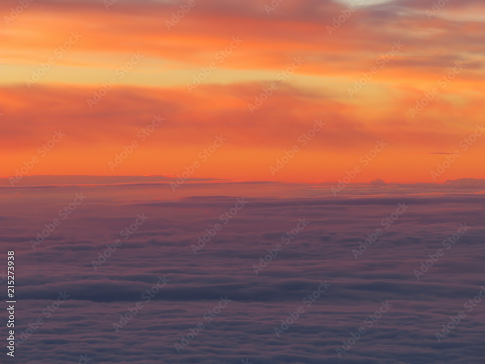 sunset between clouds layers sunset between clouds layers
