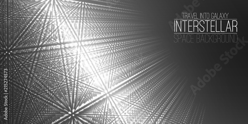 Vector interstellar space background.Cosmic galaxy illustration.Background with nebula, stardust and bright shining stars.Vector Illustration for party ,artwork, brochures, posters.