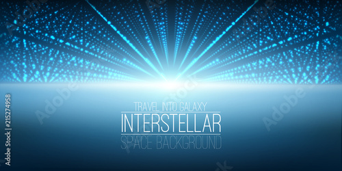Vector interstellar space background.Cosmic galaxy illustration.Background with nebula, stardust and bright shining stars.Vector Illustration for party ,artwork, brochures, posters.