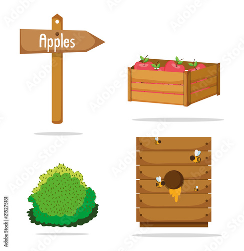 Set of farm icons