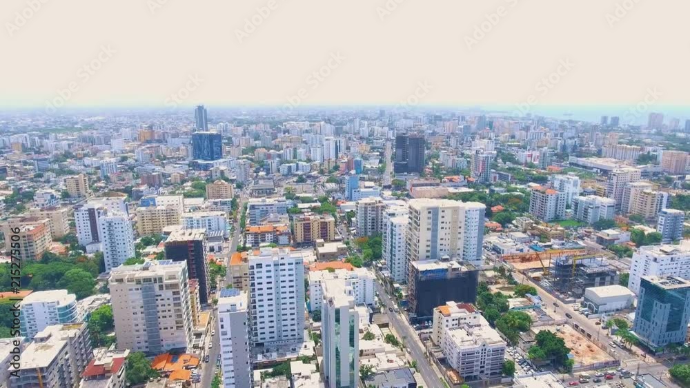 SKyline Aerial Shot of Santo Domingo Downtown area SKyline Aerial Shot of Santo Domingo Downtown area