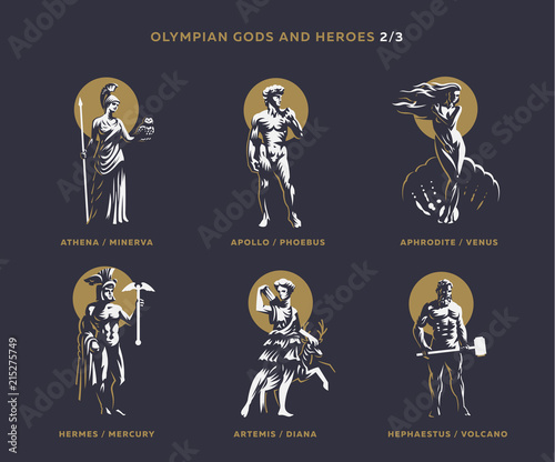 Olimpian gods and heroes.