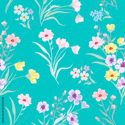 Fototapeta Naklejka Na Ścianę i Meble -  Seamless pattern floral. Vector background.