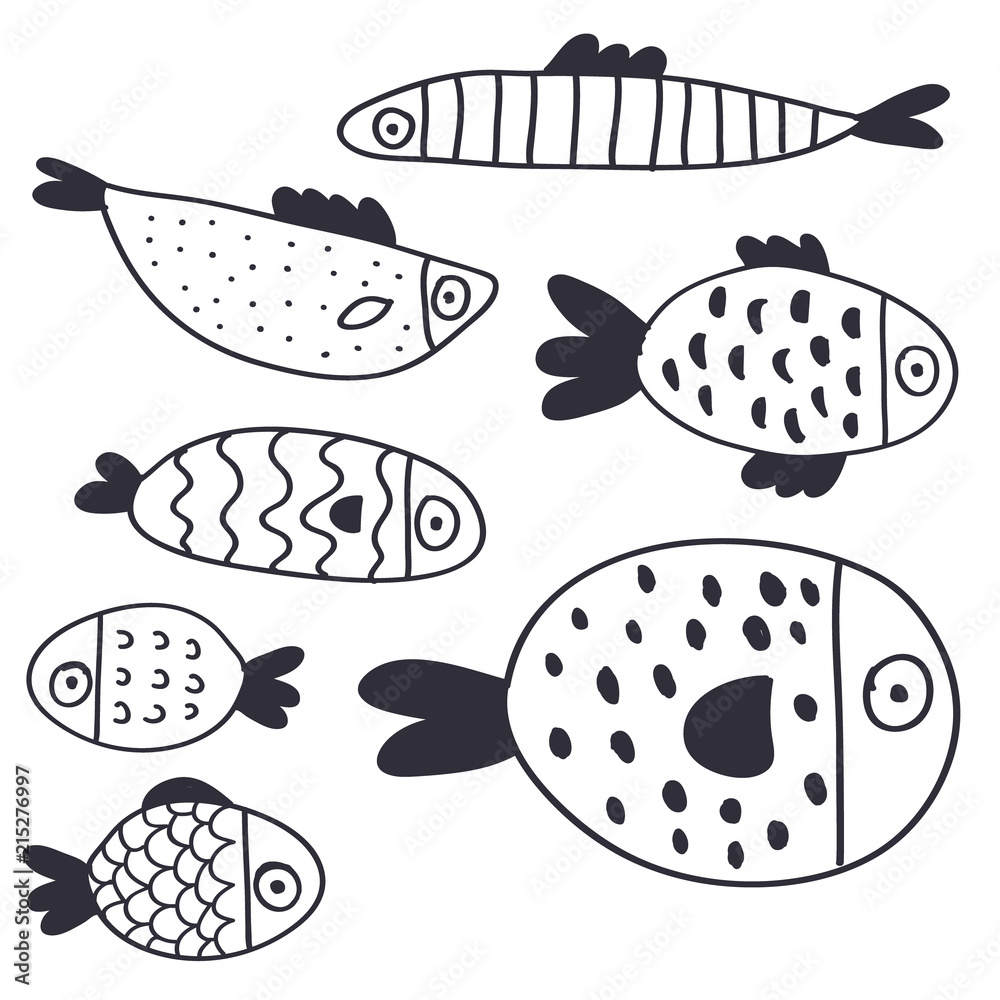 Cute cartoon vector fish collection Cute cartoon vector fish collection