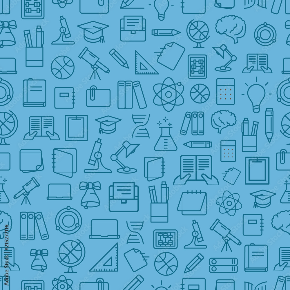 Different network app icons vector seamless pattern. Back to school Different network app icons vector seamless pattern. Back to school