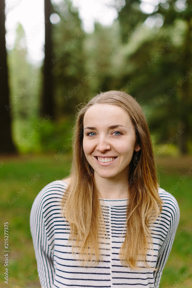 Portrait of Beautiful Young Woman with Nose Ring Portrait of Beautiful Young Woman with Nose Ring