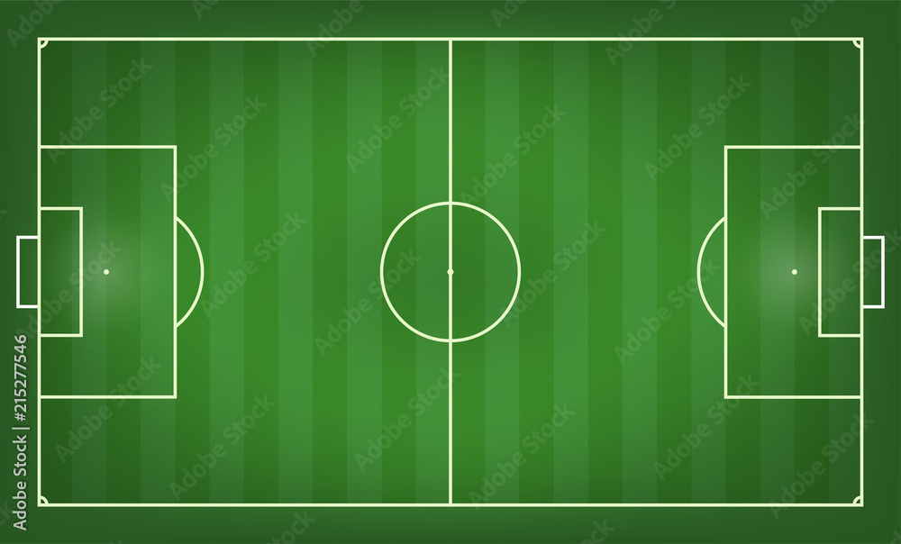 Soccer field vector illustration. Top view Soccer field vector illustration. Top view