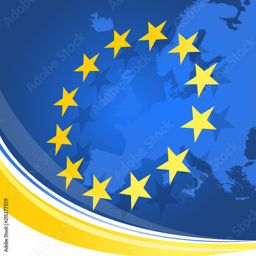 Background with European Union symbolics