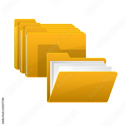 Open folder icon with document inside