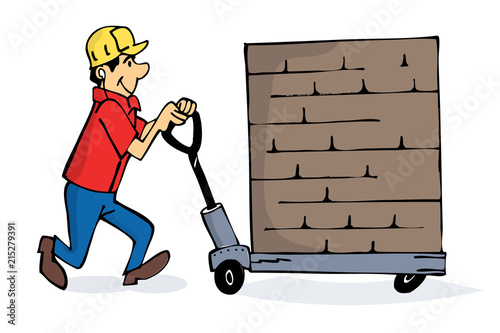 hombre trabajador carga