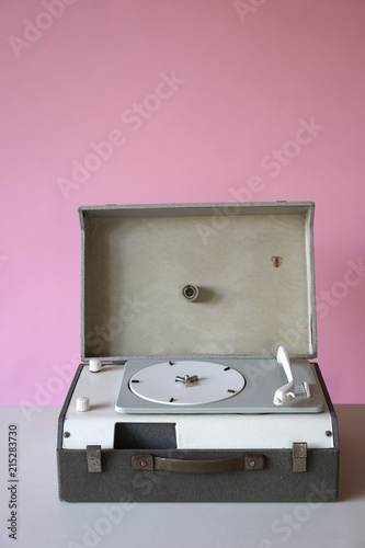 Old portable gramophone