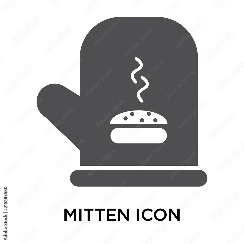 mitten icon on white background. Modern icons vector illustration. Trendy mitten icons