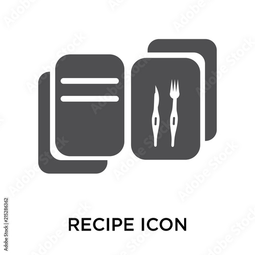 recipe icon on white background. Modern icons vector illustration. Trendy recipe icons