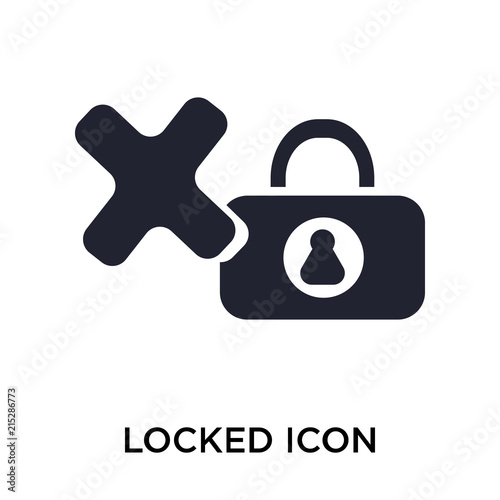 locked icon on white background. Modern icons vector illustration. Trendy locked icons