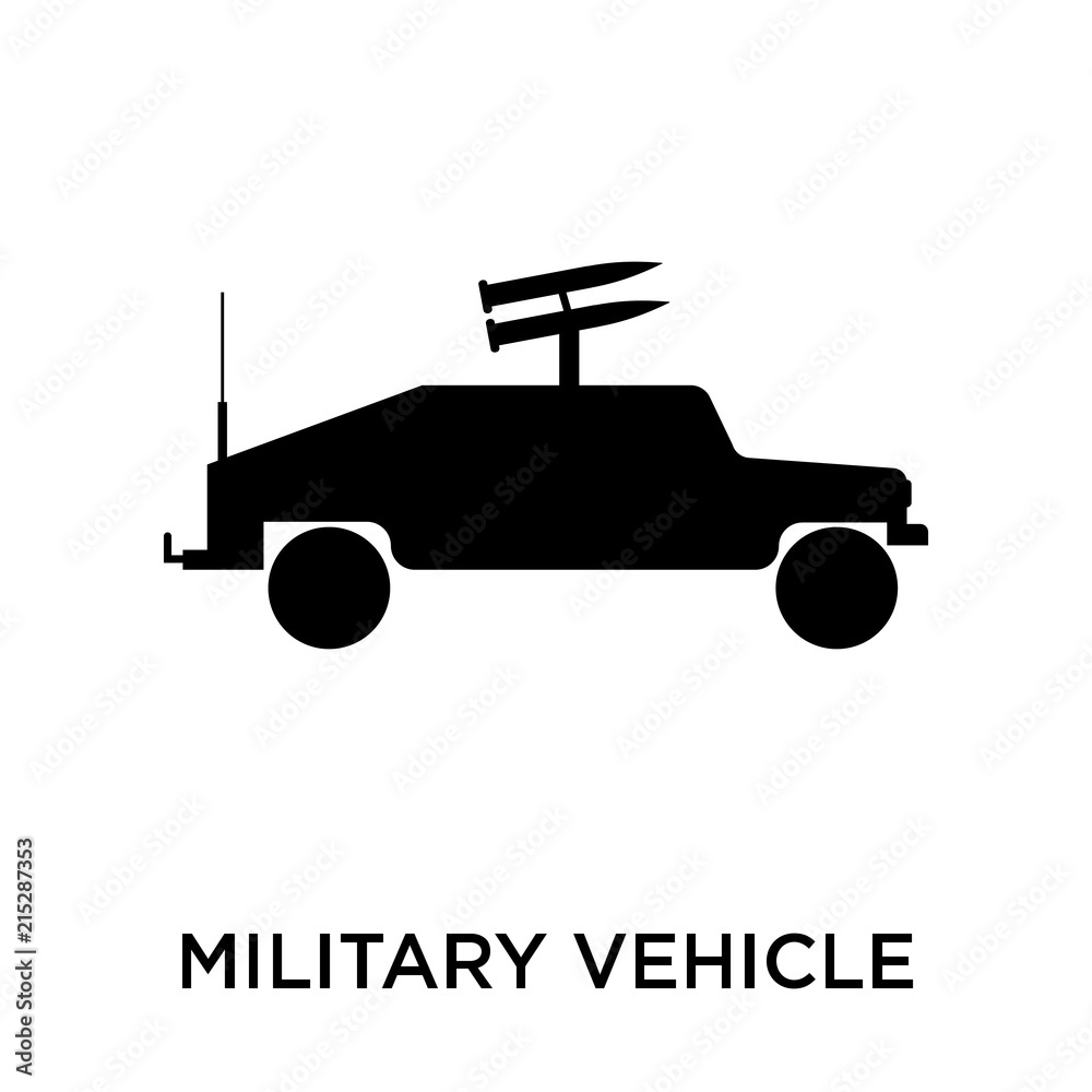 military vehicle icon isolated on white background. Simple and editable military vehicle icons. Modern icon vector illustration.