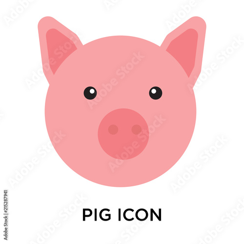 pig icon isolated on white background. Simple and editable pig icons. Modern icon vector illustration.