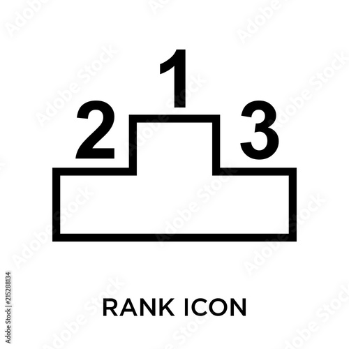 rank icon isolated on white background. Simple and editable rank icons. Modern icon vector illustration.