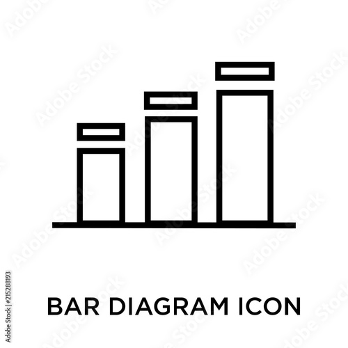 bar diagram icon on white background. Modern icons vector illustration. Trendy bar diagram icons
