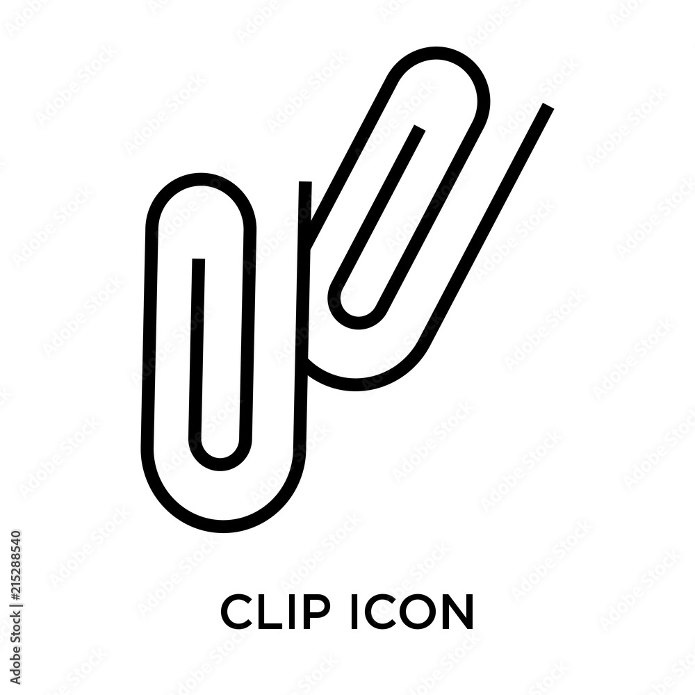 clip icon on white background. Modern icons vector illustration. Trendy clip icons clip icon on white background. Modern icons vector illustration. Trendy clip icons