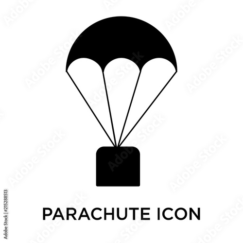 parachute icon isolated on white background. Simple and editable parachute icons. Modern icon vector illustration.