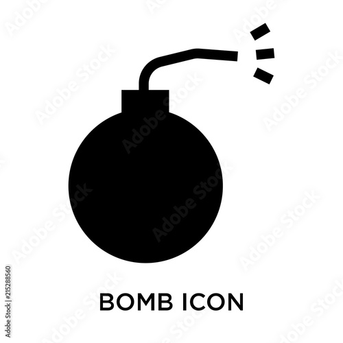 bomb icon isolated on white background. Simple and editable bomb icons. Modern icon vector illustration.