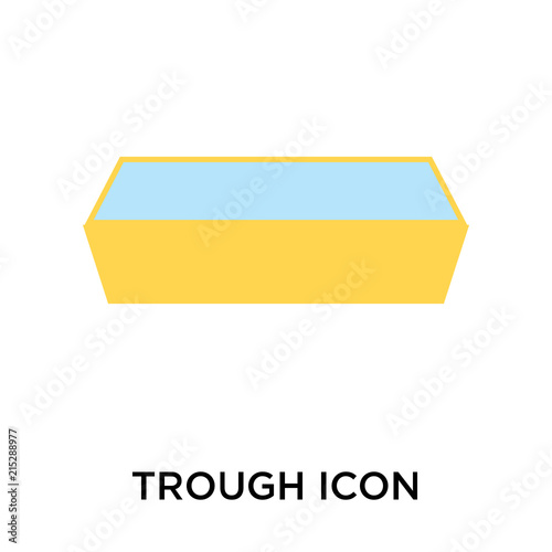 trough icon isolated on white background. Simple and editable trough icons. Modern icon vector illustration.