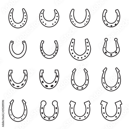 Horseshoe vector icon isolated