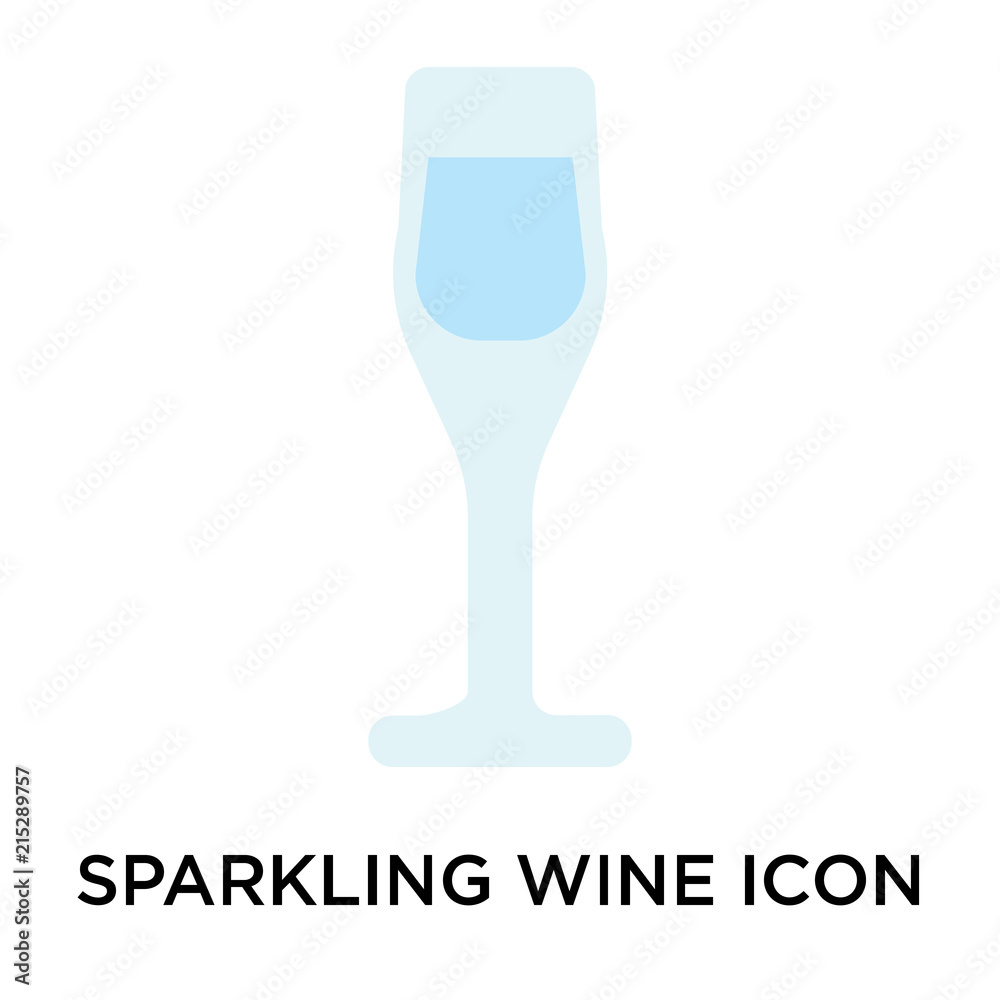 sparkling wine icon isolated on white background. Simple and editable sparkling wine icons. Modern icon vector illustration.