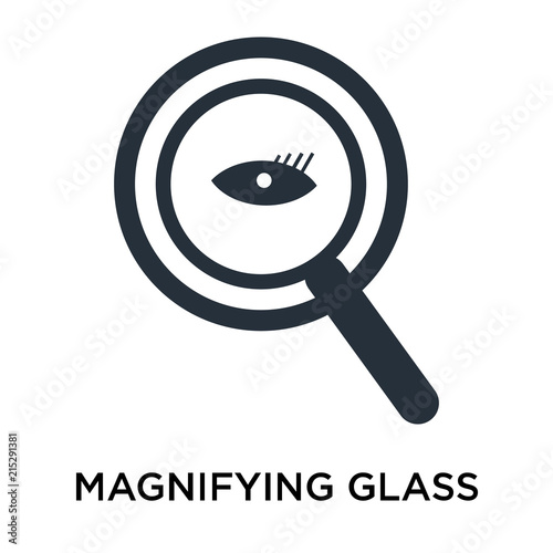 magnifying glass searcher icon isolated on white background. Modern and editable magnifying glass searcher icon. Simple icons vector illustration.