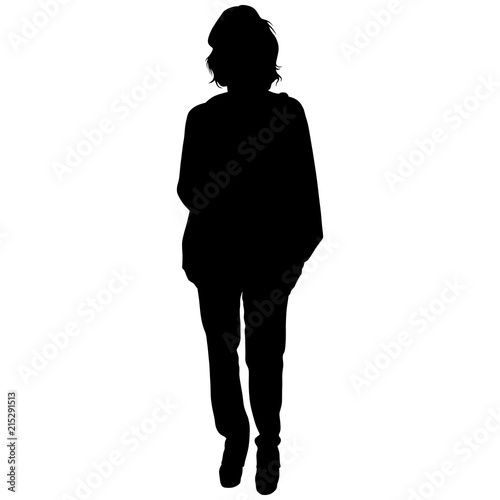 woman is standing with a trousers